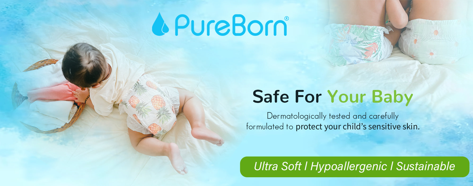 Pureborn Diapers, Organic Baby Products My Little One